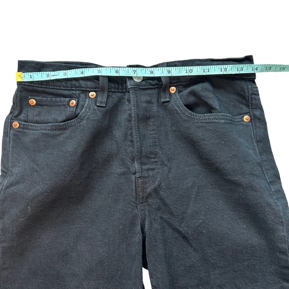 Levi's® Premium WEDGIE STRAIGHT FIT WOMEN'S JEANS black raw cut hem size 27 - Picture 6 of 8